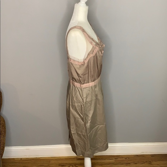 Ann Taylor Loft Tan Textured Lace Dress 12 - Picture 4 of 8